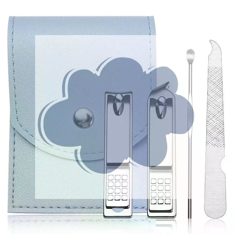 4-Piece Nail Clipper Set with PU Leather Travel Case | BMPEIC Nail Clipper Set QXL