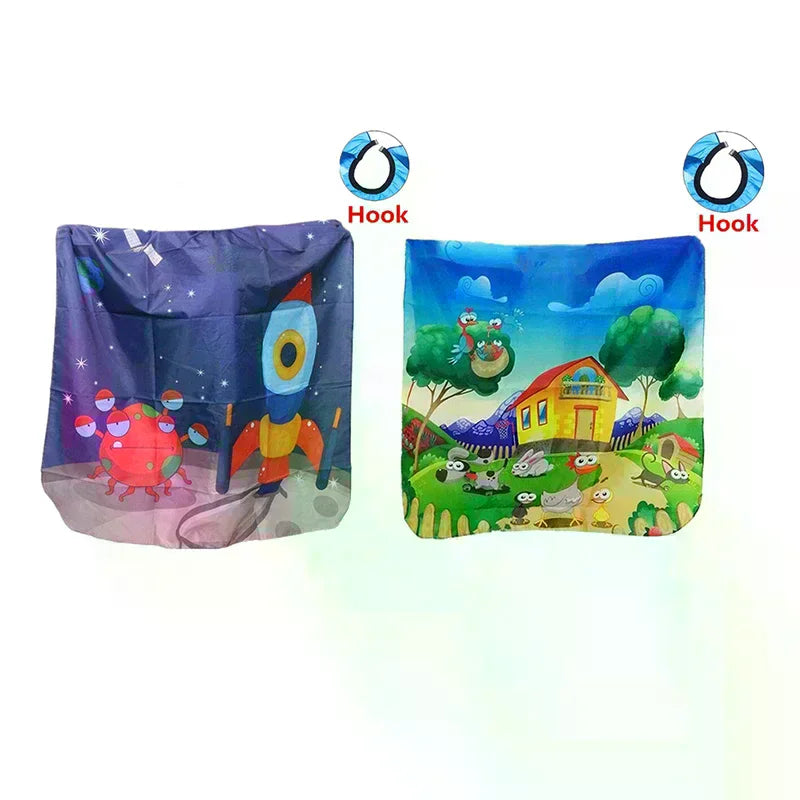 Kids Cartoon Hairdressing Cape | Waterproof Haircut Gown Kids Hairdressing Cape QXL