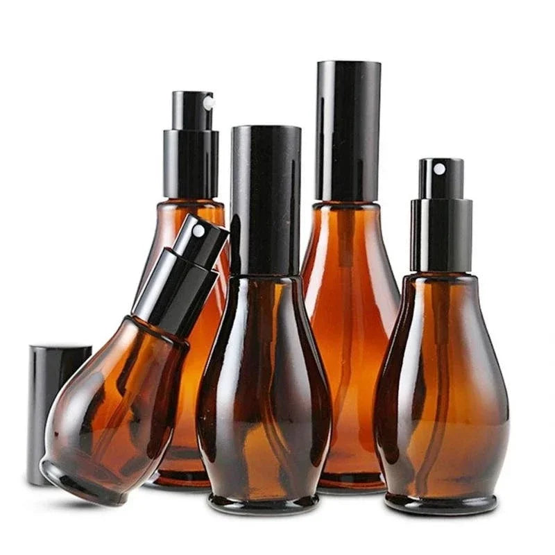 Amber Glass Refillable Spray Bottle – Perfume & Oil Atomizer Glass Spray Bottle QXL