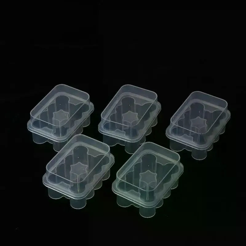 10-Slot Clear Stackable Vial Storage Box | 3–10mL Microtube Case Vial Storage Box QXL