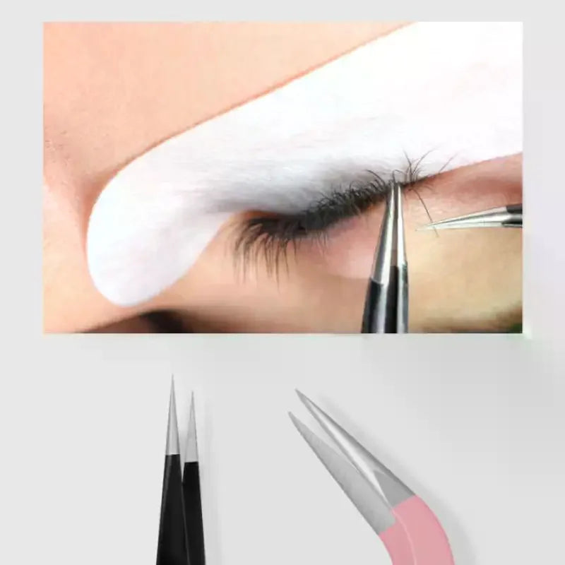 Stainless Steel Eyelash Extension Tweezers – Curved & Straight Eyelash Tweezers QXL