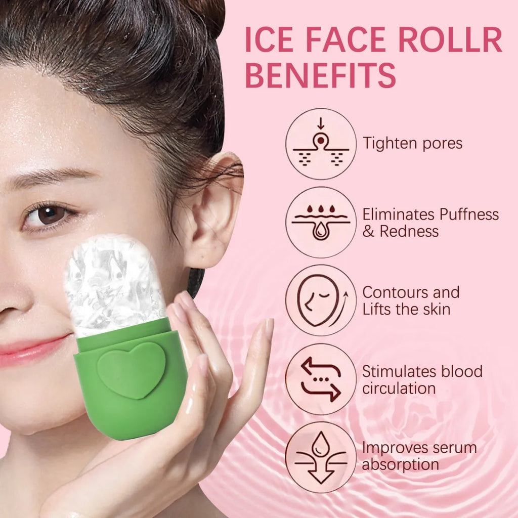 Heart-Shaped Ice Cube Tray – Facial Skincare & Food-Grade Skincare Ice Mold QXL