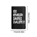 100 Envelope Challenge Binder | Cash Budget Savings Organizer Budget Savings Binder QXL Black