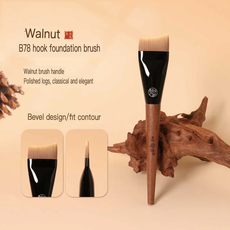 B78 Tick-Mark Foundation Brush | Seamless Liquid Coverage Foundation Makeup Brush QXL