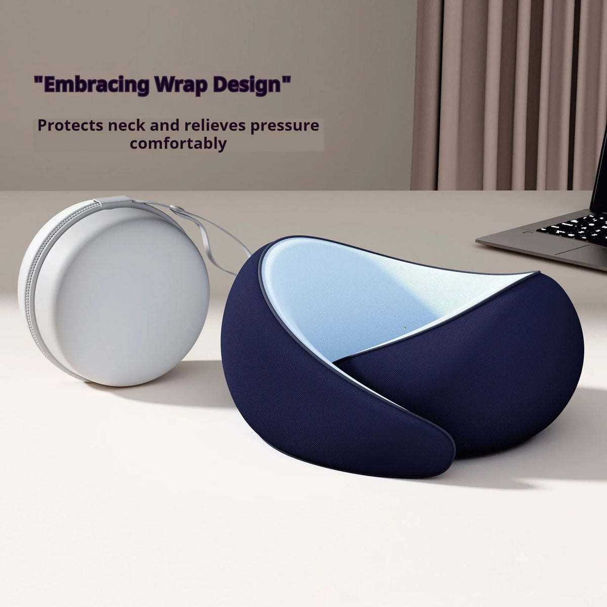Memory Foam Travel Neck Pillow | 360° Ergonomic Support Travel Neck Pillow QXL