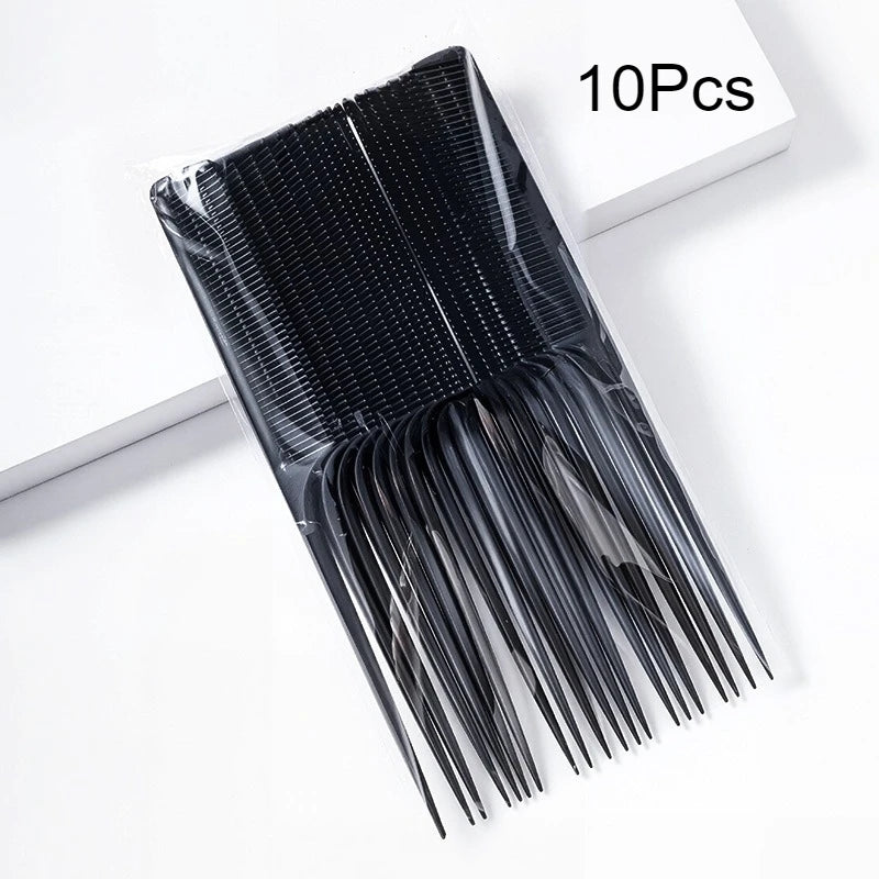 10-Pack Anti-Static Rat Tail Combs | Pro Salon Styling Set Rat Tail Comb Set QXL 10Pcs Black