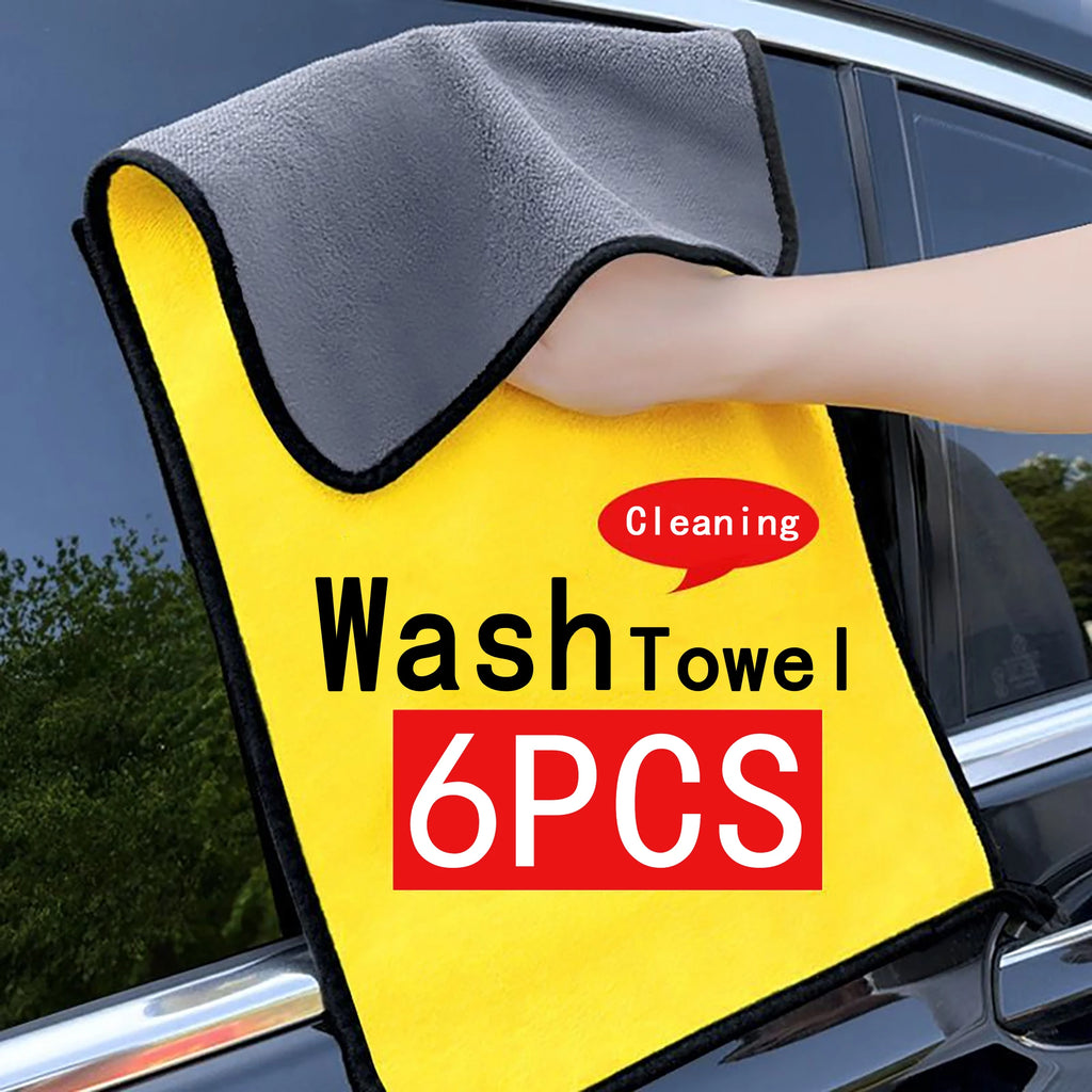 Microfiber Car Drying Towels | Double-Layer Soft Cleaning Cloths Microfiber Cleaning Towel QXL