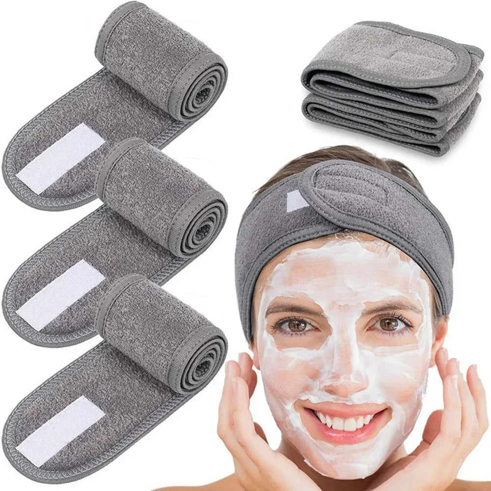 Soft Adjustable Makeup Headband for Face Washing & SPA Makeup Headband QXL