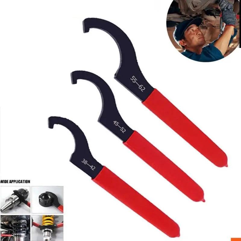 C Hook Spanner Wrench Set 38–62mm | Collet Chuck Round Nut Hook Spanner Wrench QXL