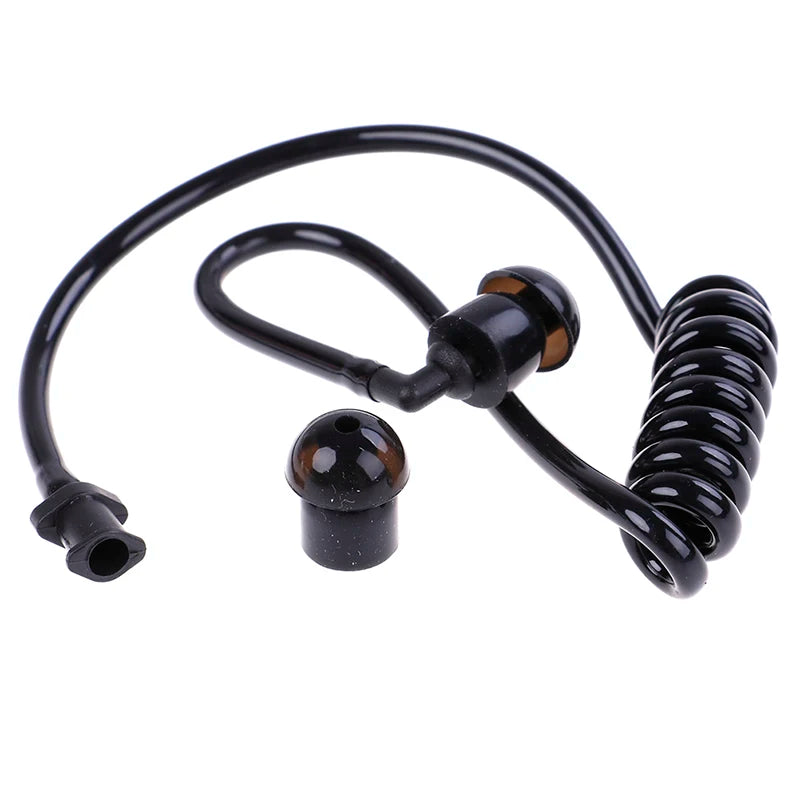 Black Coil Acoustic Air Tube Replacement for Radio Earpiece Earpiece Air Tube QXL One Size