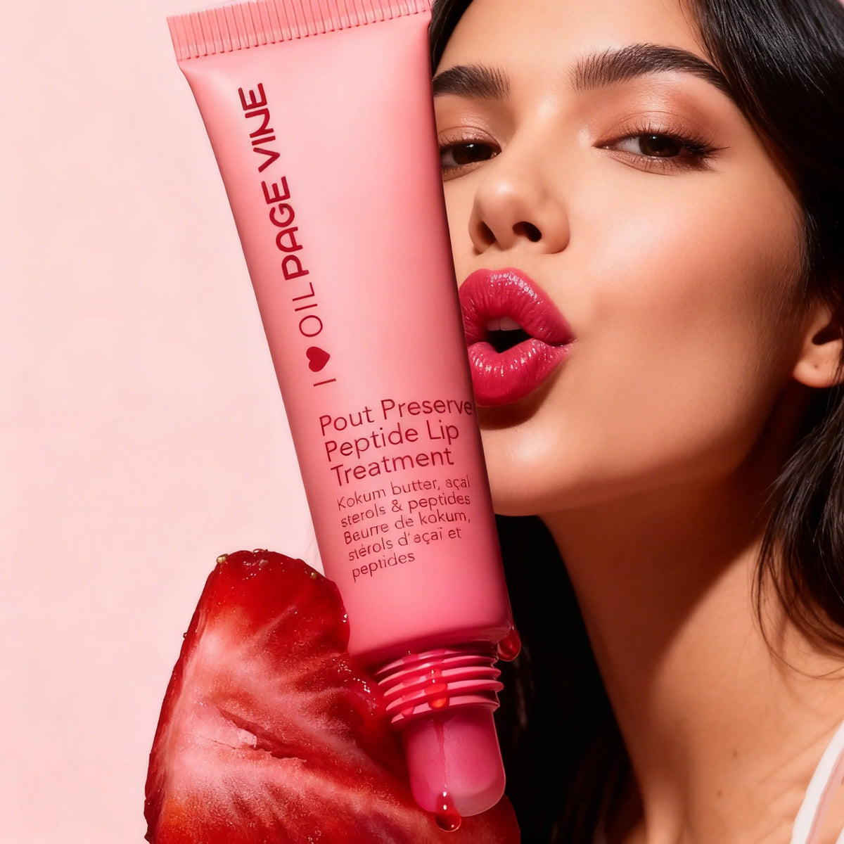 PAGE VINE Peptide Lip Gloss Butter | Hydrating Lip Plumper Lip Gloss Butter QXL