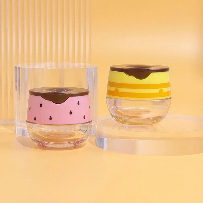 6g Refillable Lip Mask Jar with Brush | Flip-Top Travel Container Lip Mask Jar QXL