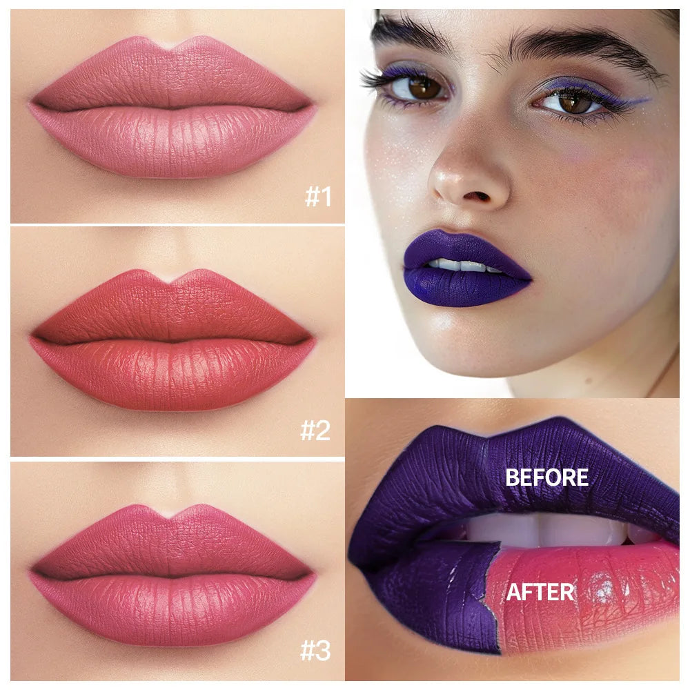 Peel-Off Metallic Lip Stain | Matte Waterproof Lip Tint Peel-Off Lip Tint QXL