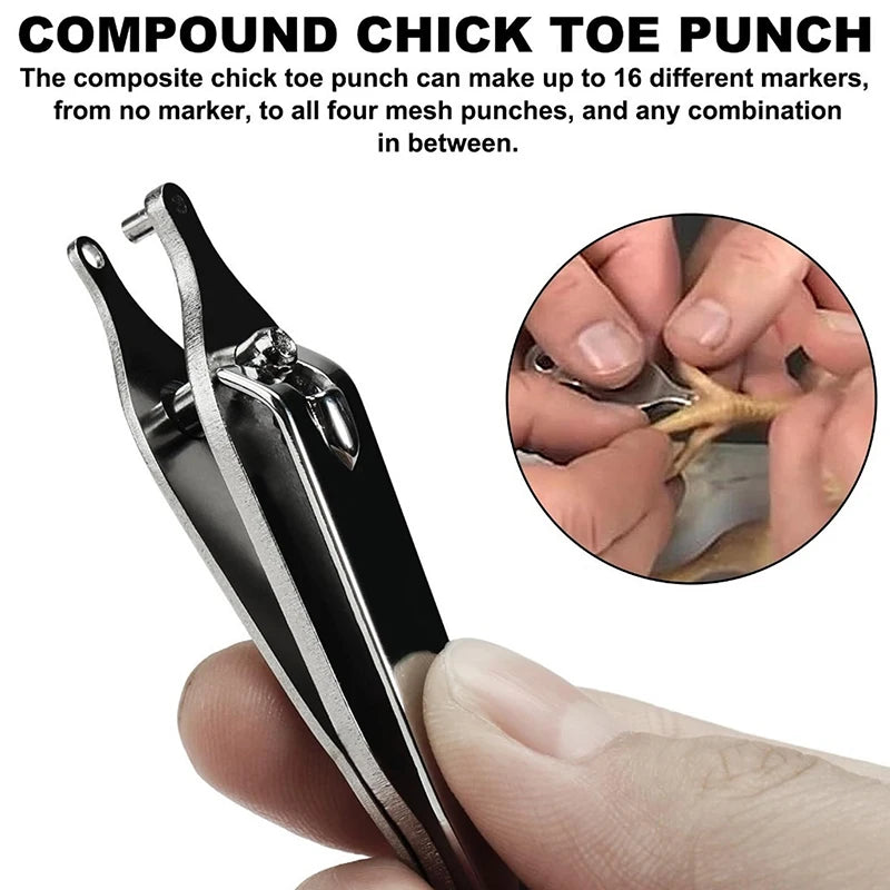 Chicken Toe Punch | Poultry & Small Animal ID Marking Tool Animal ID Punch Tool QXL