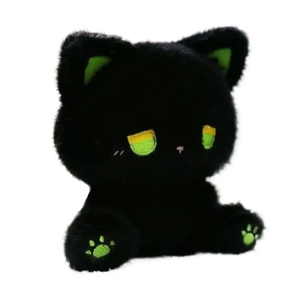 15cm Fluffy Plush Kitten Doll | Soft Stuffed Cat Toy Gift Plush Stuffed Animal QXL Green eyes