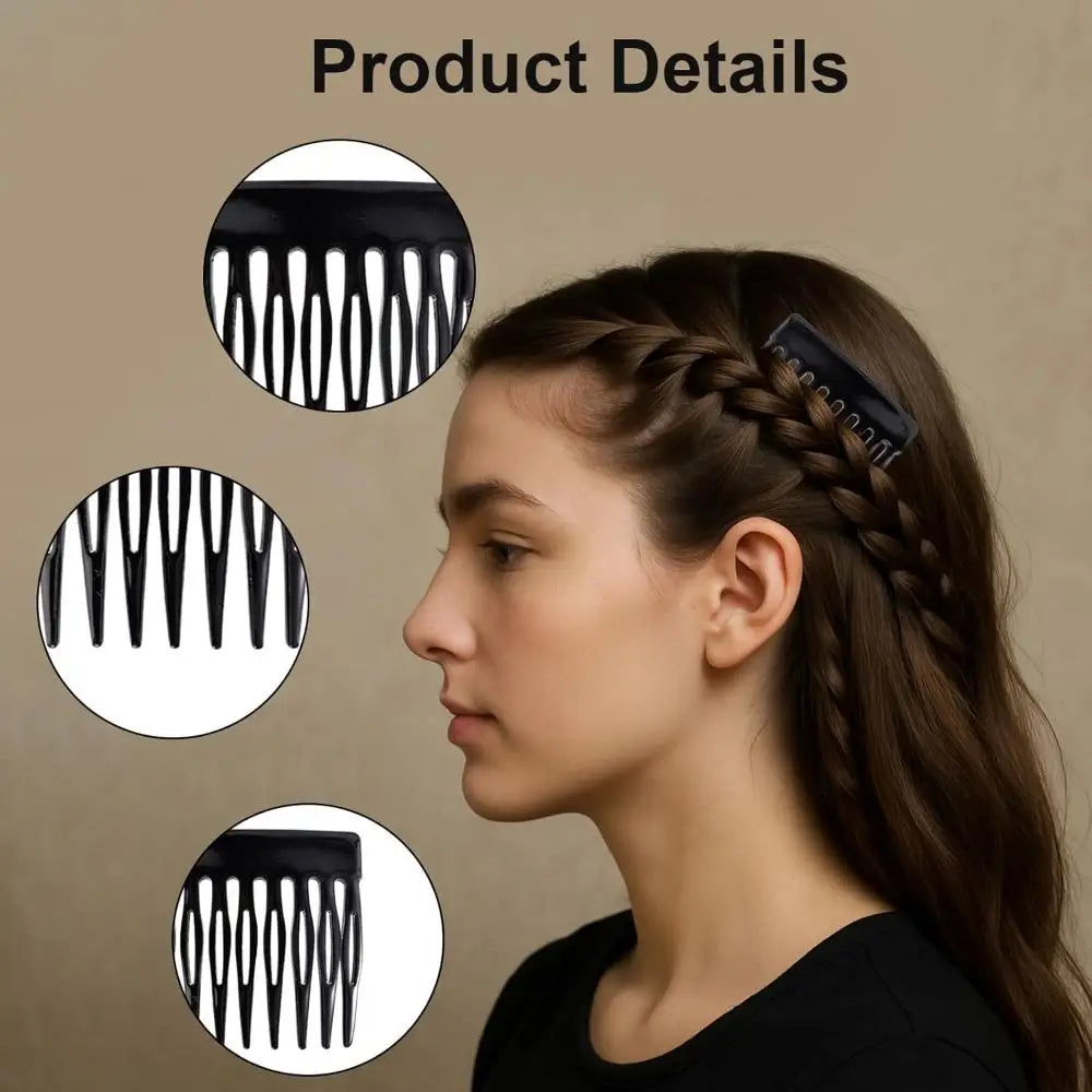 French Side Slide Hair Comb | Bun & Braid Styling Clip Hair Slide Comb QXL