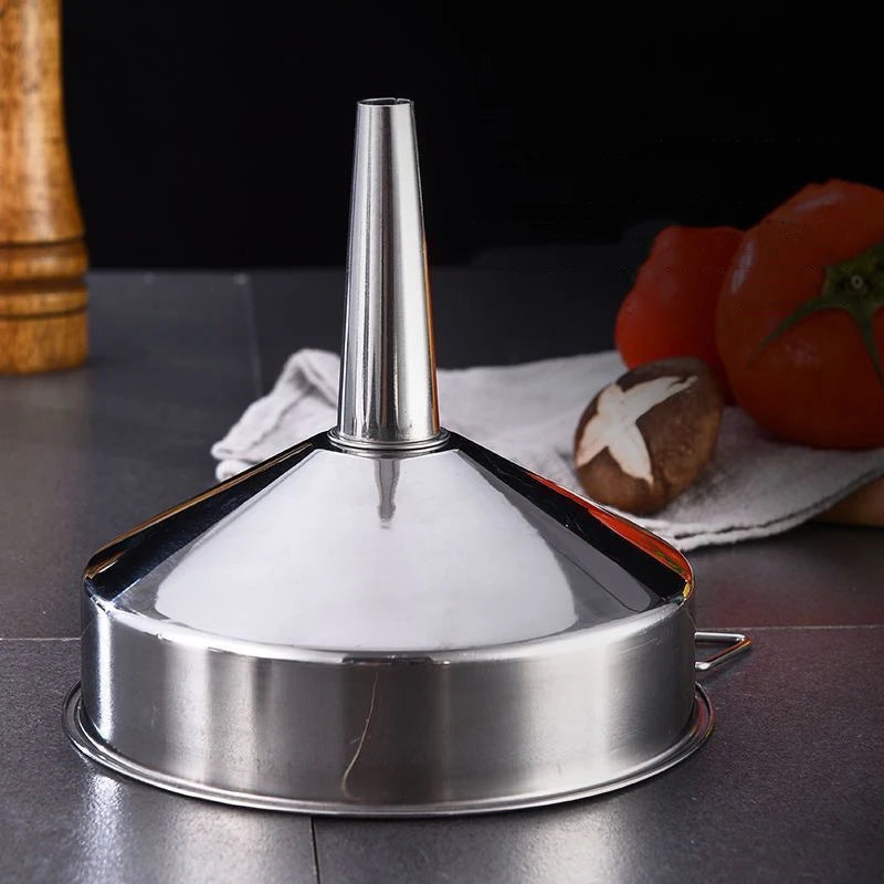Wide Mouth Stainless Steel Funnel – Canning, Oil & Liquid Transfer Kitchen Funnel QXL