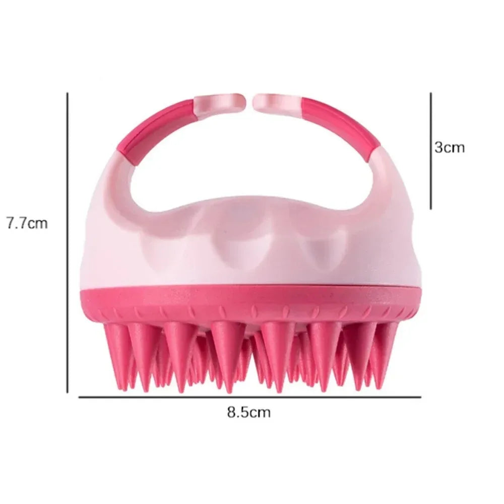 Silicone Scalp Massager Shampoo Brush | Wet & Dry Hair Comb Scalp Massage Brush QXL