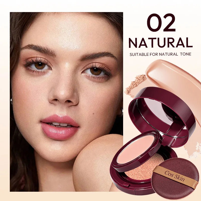 2-in-1 Air Cushion Foundation & Setting Powder Compact Cushion Foundation Compact QXL cs043-02