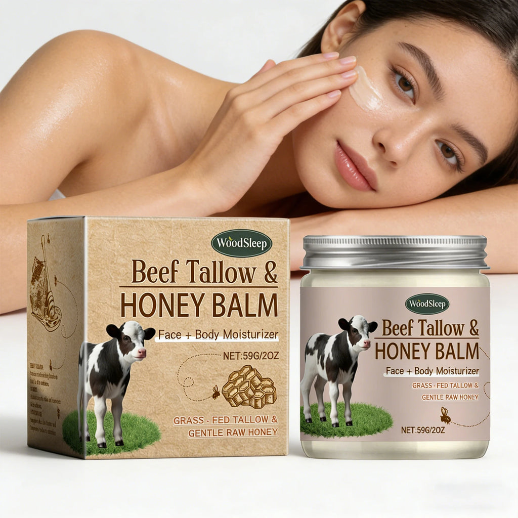 WOODSLEEP Shea Butter Tallow Honey Balm | Deep Moisturizer Moisturizing Body Cream QXL