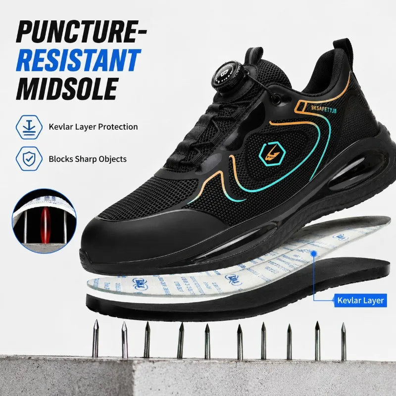 Men's Steel Toe Safety Work Sneakers | Quick-Dial Lightweight Safety Work Shoes QXL