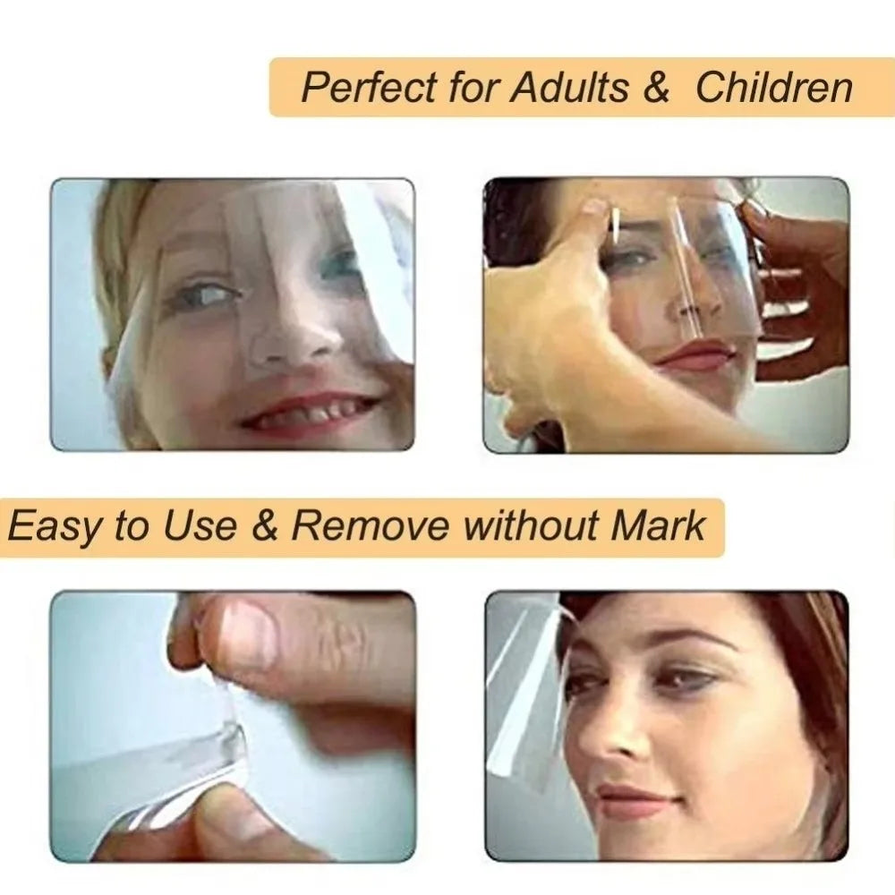 50-Pack Disposable Face Shields for Haircut & Makeup | Clear Disposable Face Shield QXL