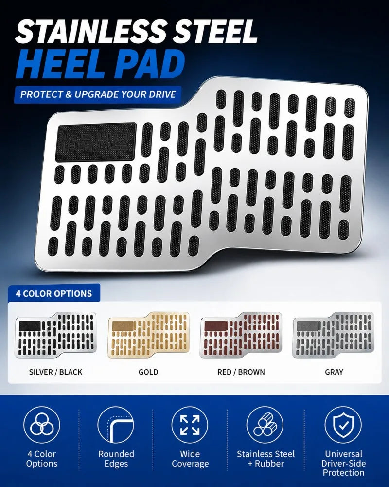 Stainless Steel Car Heel Pad | Anti-Slip Floor Mat Protector Car Floor Mat Protector QXL