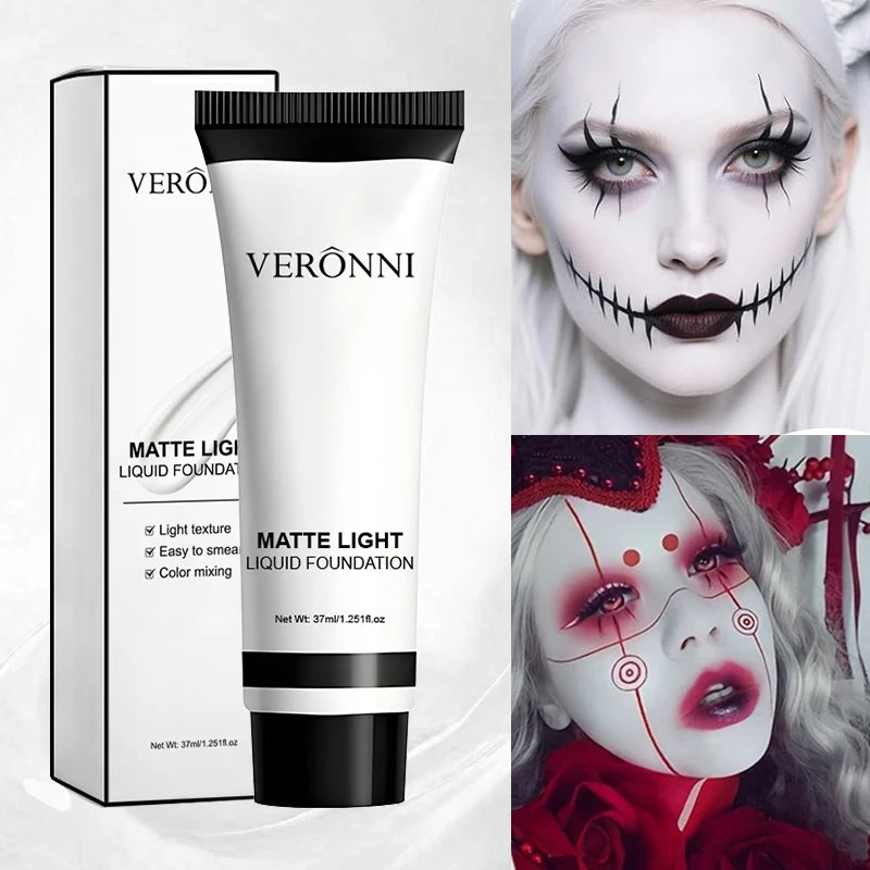 VERONNI Pure White Face Paint Foundation | Halloween Clown COS Face Paint Foundation QXL