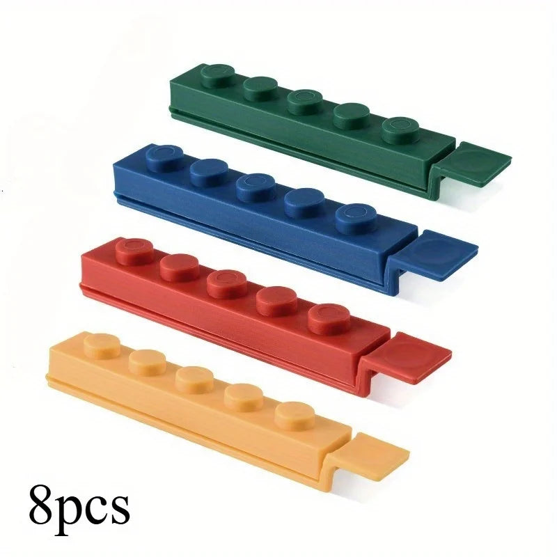 Building Block Bag Sealing Clips | Food & Snack Bag Clips Food Bag Clips QXL 8pcs