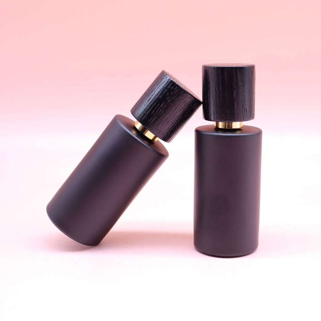 50ml Black Glass Perfume Spray Bottle | Empty Refillable Atomizer Glass Perfume Atomizer QXL