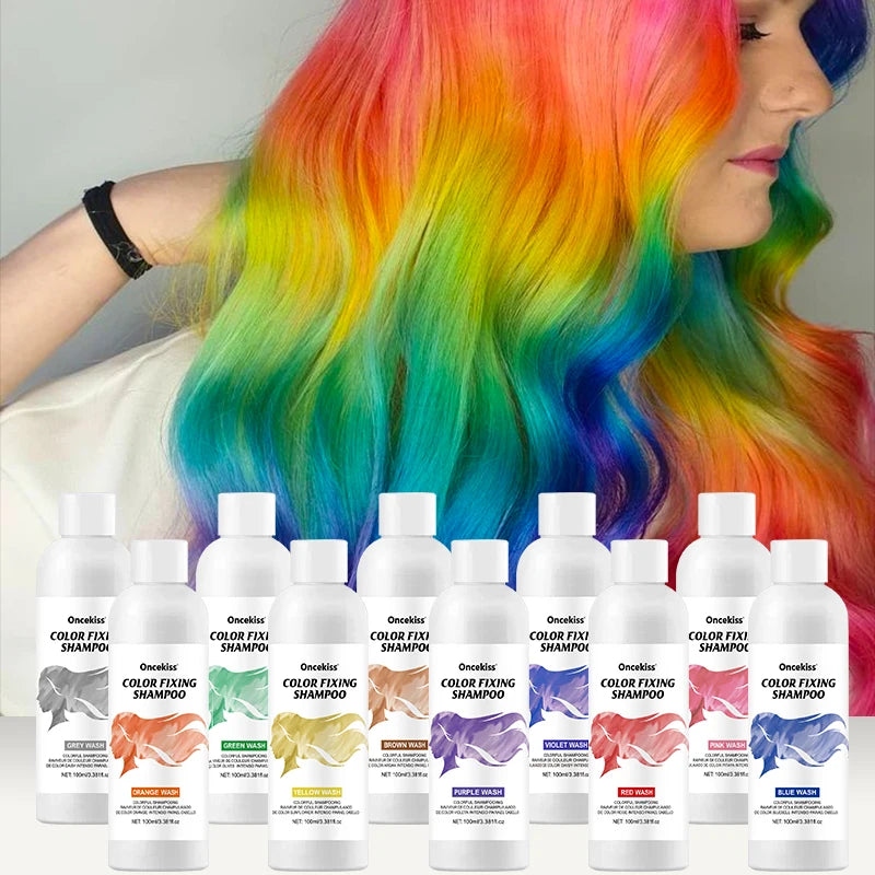 Semi-Permanent Hair Color Shampoo | Vibrant Shine & Moisture Hair Color Shampoo QXL