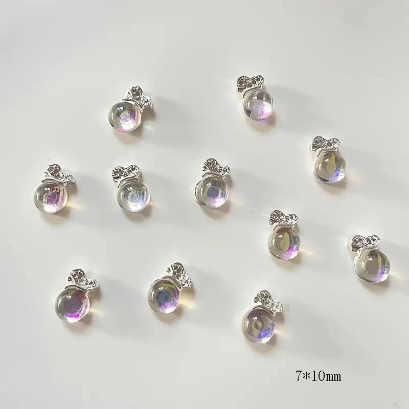 5-Pack 3D Alloy Nail Charms | Heart, Elk & Lollipop Gems Nail Art Charms QXL