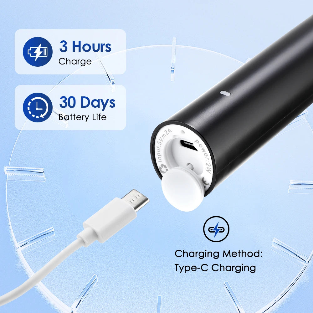 Smart Rotating Electric Toothbrush | 5 Modes, 4 Heads & Timer Electric Toothbrush QXL