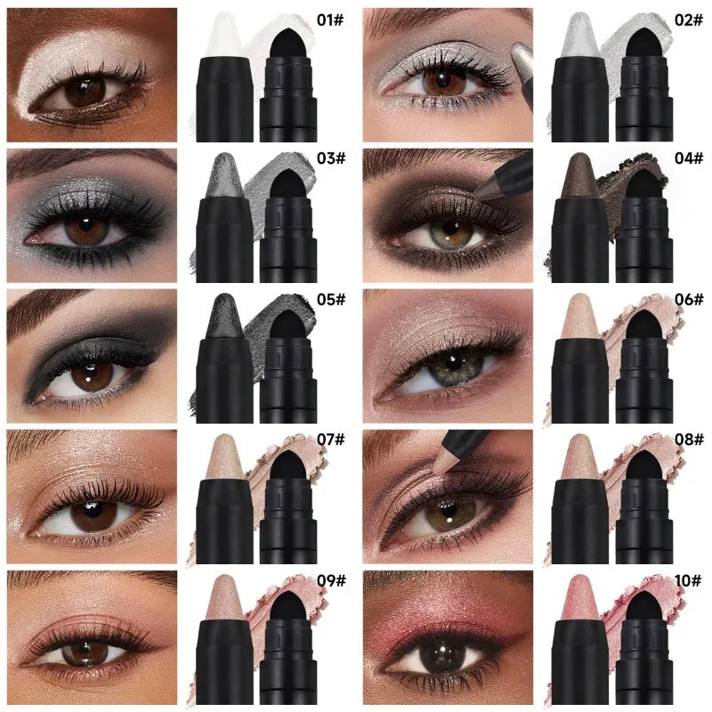 Double-Ended Eyeshadow Stick – 20 Colors, Waterproof Eyeshadow Stick QXL