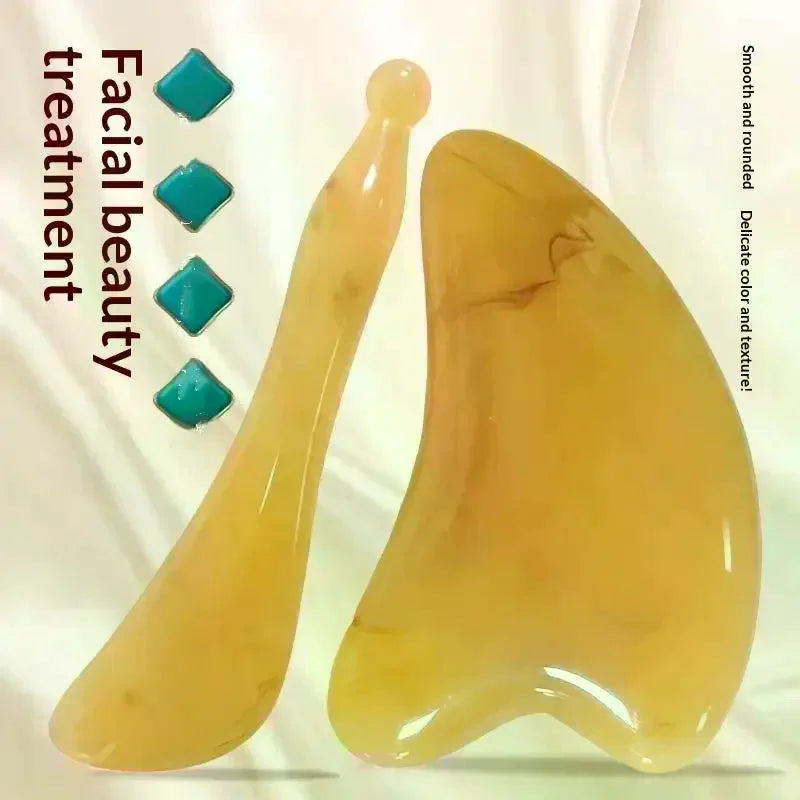 Natural Resin Gua Sha Massage Set – Facial Lifting & Body Gua Sha Massage Set QXL