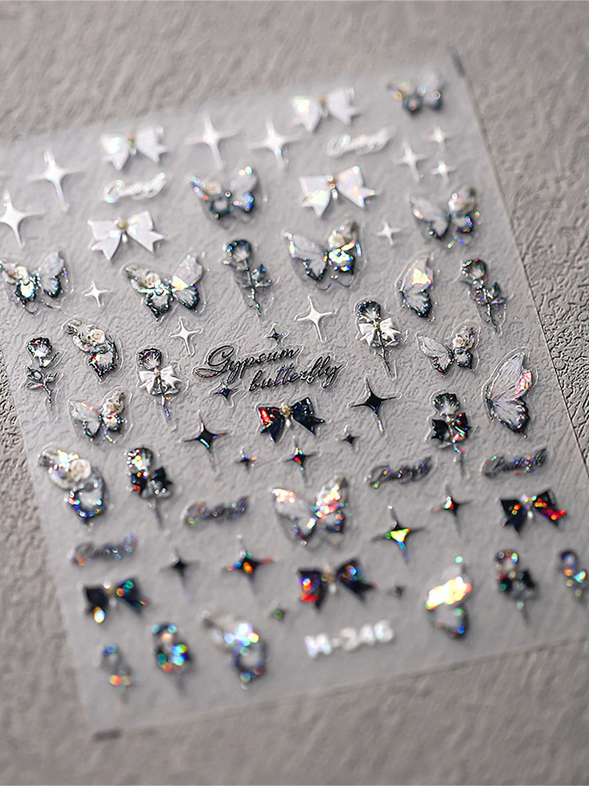 5D Gothic Black Butterfly Nail Art Stickers | Acrylic Decals Nail Art Stickers QXL 1PCS M-246