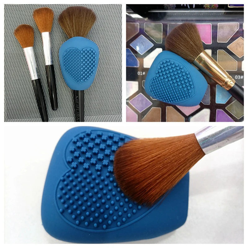 Silicone Makeup Brush Cleaning Mat & Scrubber Pad Brush Cleaning Mat QXL