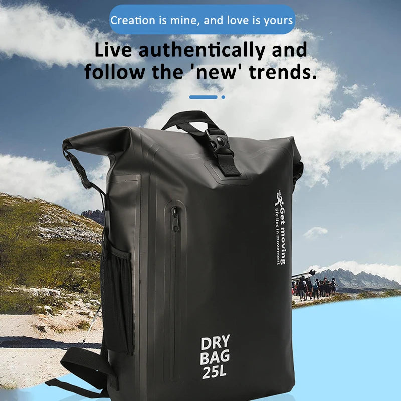 25L Waterproof Dry Bag PVC Backpack | Rafting & Outdoor Waterproof Dry Bag QXL