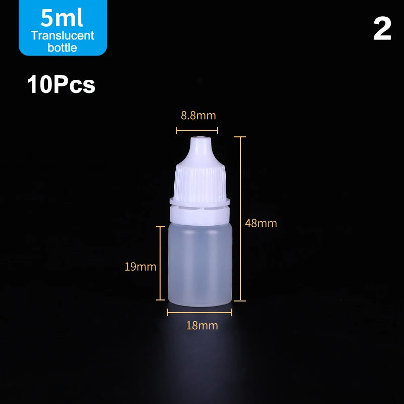 10-Pack Refillable Squeezable Eye Drop Bottles 5–30ml Dropper Bottle Set QXL 2