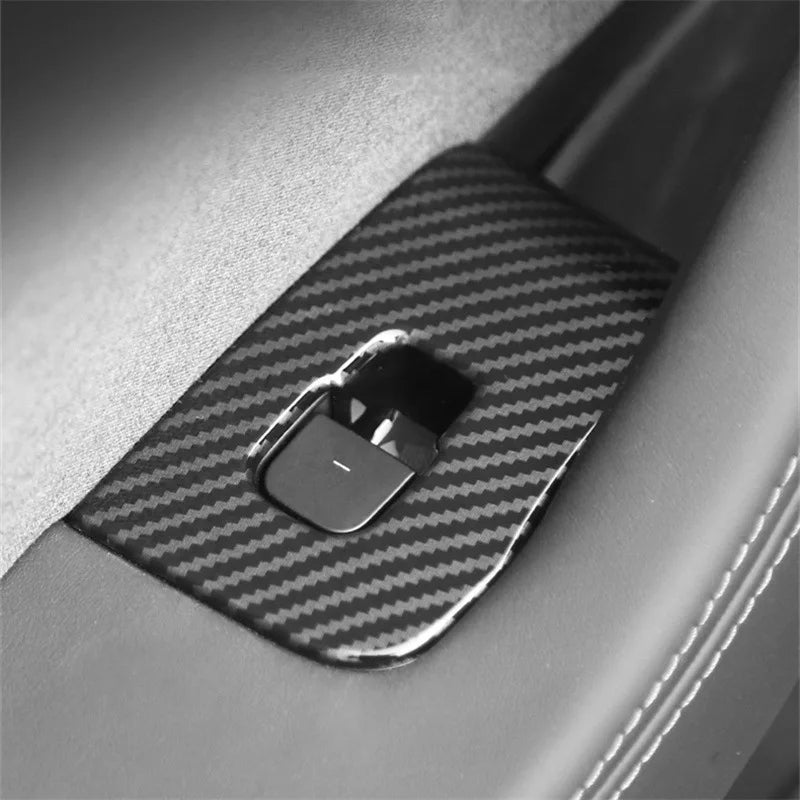 10-Pc Carbon Fiber Interior Trim Kit | Tesla Model 3 & Model Y Interior Trim Kit QXL