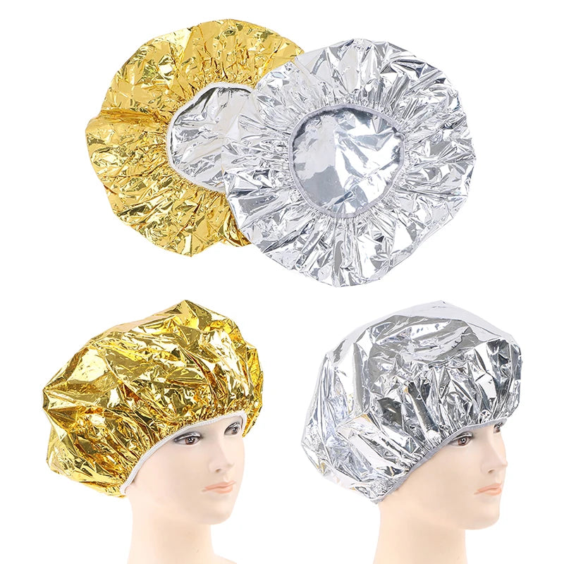 Aluminum Foil Thermal Hair Cap | Salon Hair Dyeing & Shower Hair Dyeing Cap QXL