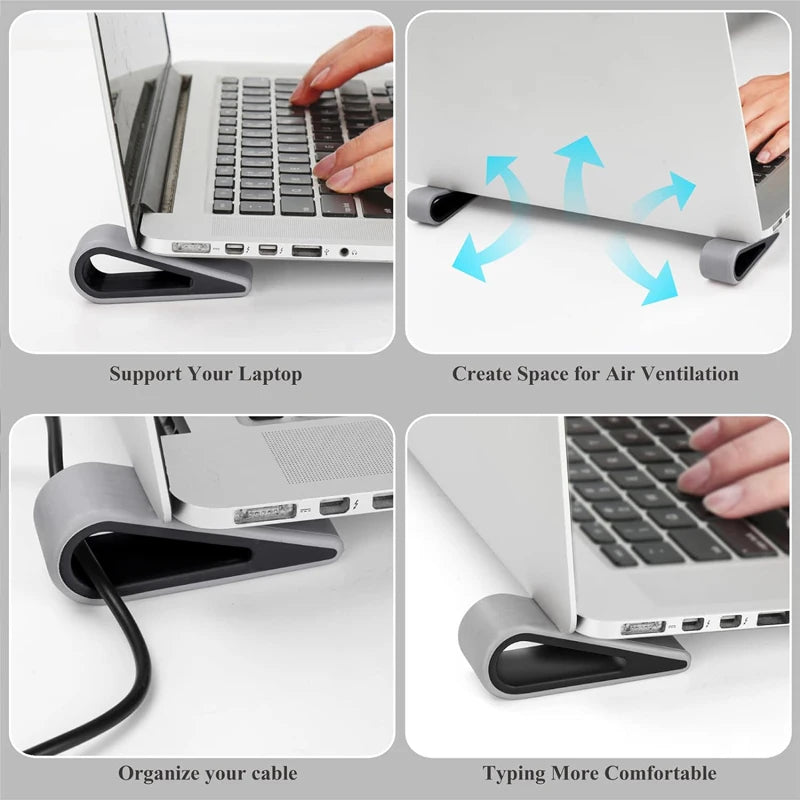 Compact Laptop Keyboard Riser Stand | Rubber Tilting Wedge Laptop Keyboard Stand QXL