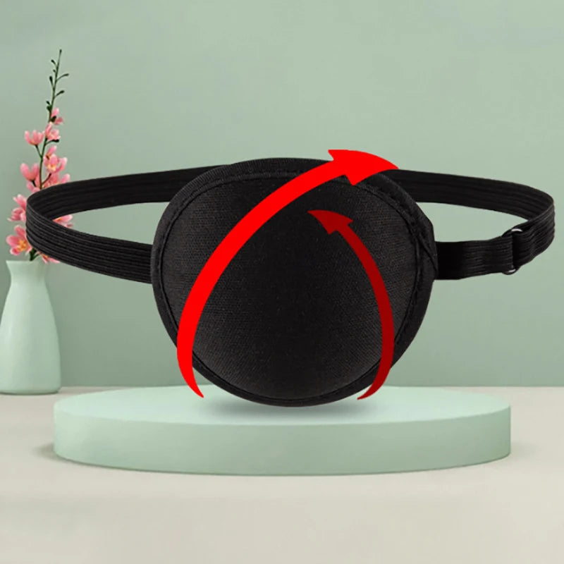 Pirate Eye Patch – Adjustable Black Concave Cosplay Eyepatch Costume Eye Patch QXL