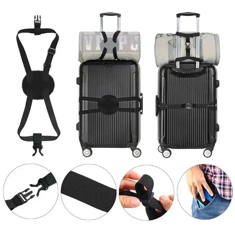 Adjustable Luggage Strap | Nylon Suitcase Belt 1 or 3 Pack Luggage Strap QXL