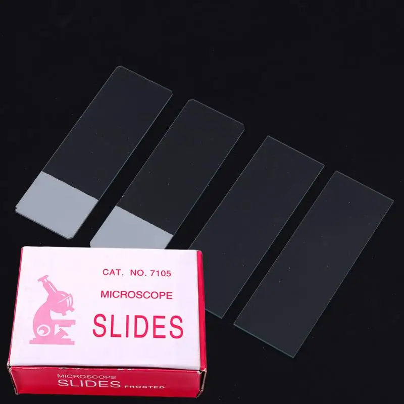 50-Pack Blank Glass Microscope Slides | 25.4×76.2mm Biology Microscope Slides QXL