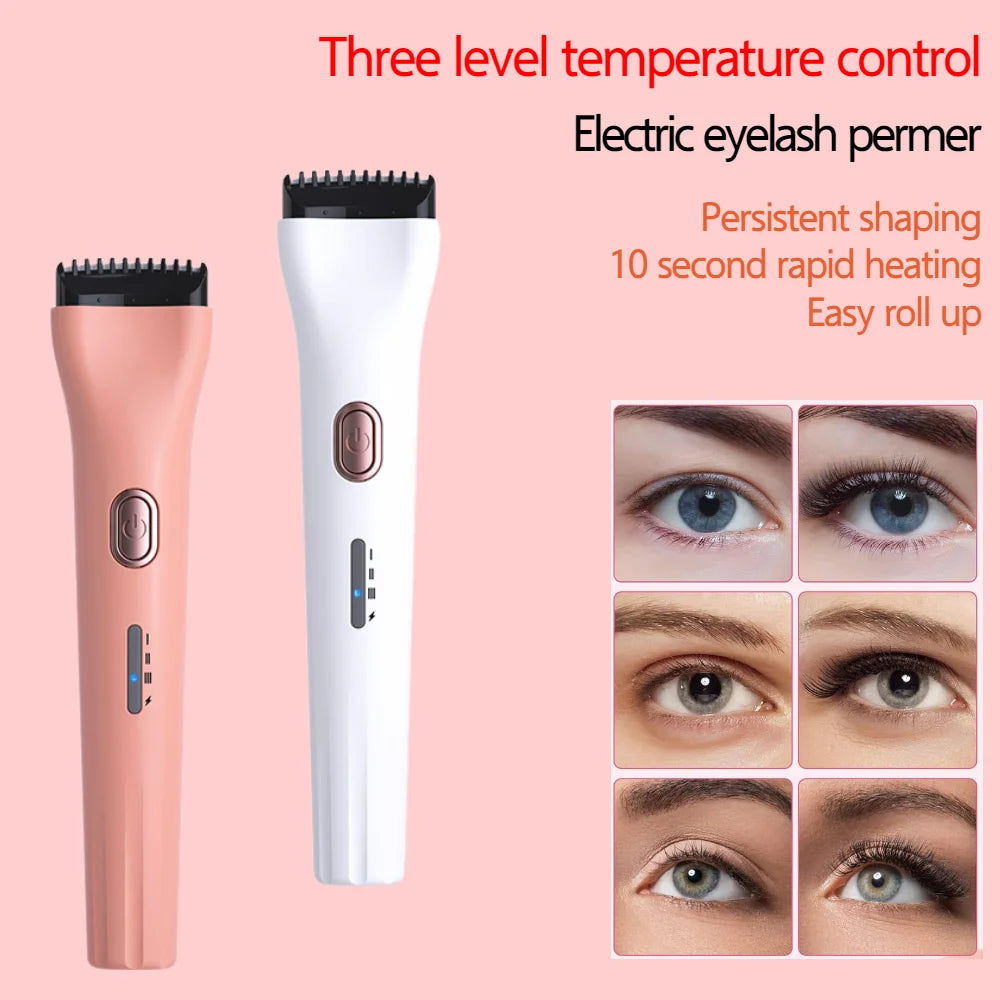 5D Heated Electric Eyelash Curler | USB-C, 3 Temps, All-Day Curl Electric Eyelash Curler QXL
