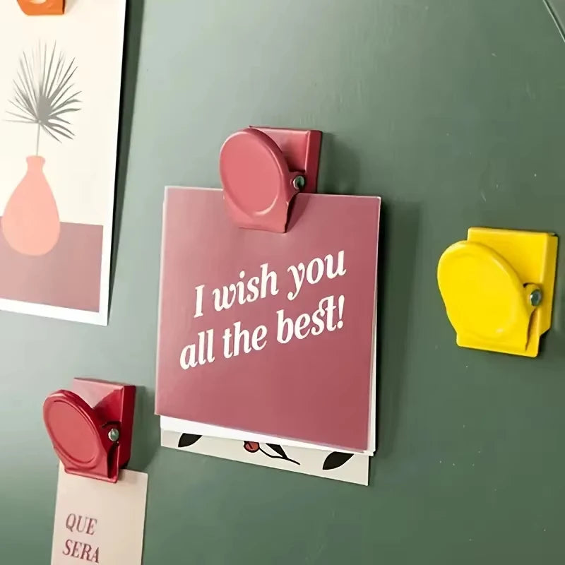 6-Pack Colorful Magnetic Clips | Fridge & Office Organizer Magnetic Clips Set QXL