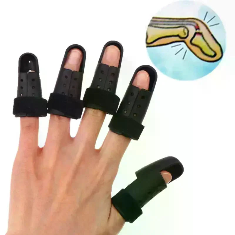Adjustable Black Finger Splint Brace | Finger Support Protector Finger Splint Brace QXL