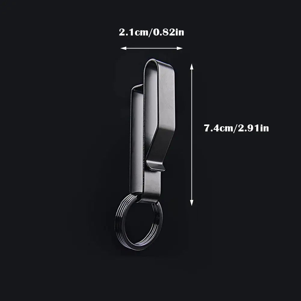 Steel Belt Hook Keychain Clip | Waist Key Holder Outdoor Belt Key Clip QXL