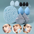 KOSSHOW 12-Pc Makeup Sponge & Powder Puff Set | Multi-Size Makeup Sponge Set QXL Blue